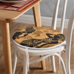 - RealHomes Yuvarlak Fermuarlı Minder - Realhomes  Etnik Afrika Desenli Modern Yuvarlak Fermuarlı Sandalye Minderi Realhomes