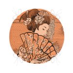 - RealHomes Yuvarlak Fermuarlı Minder - Realhomes Koyu Buğday Zeminli Masum Şaman Kadın Modern Yuvarlak Fermuarlı Sandalye Minderi Realhomes