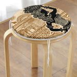 - RealHomes Yuvarlak Fermuarlı Minder - Realhomes Etnik Desen Zeminli Afrika Kadın Motifli Yuvarlak Fermuarlı Sandalye Minderi Realhomes