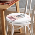 - RealHomes Yuvarlak Fermuarlı Minder - Realhomes  Fashion Girl Dijital Baskılı Modern Yuvarlak Fermuarlı Sandalye Minderi Realhomes