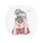 - RealHomes Yuvarlak Fermuarlı Minder - Realhomes  Fashion Girl Dijital Baskılı Modern Yuvarlak Fermuarlı Sandalye Minderi Realhomes