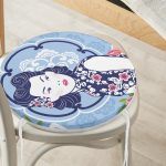 - RealHomes Yuvarlak Fermuarlı Minder - Realhomes  Çiçek Detaylı Modern Kadın Motifli Yuvarlak Fermuarlı Sandalye Minderi Realhomes