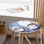 - RealHomes Yuvarlak Fermuarlı Minder - Realhomes Çiçek Detaylı Modern Kadın Motifli Yuvarlak Fermuarlı Sandalye Minderi Realhomes