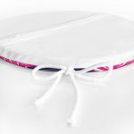 Pembe Zeminde Havai Fişek Figürlü Gözlüklü Fashion Girl Modern Yuvarlak Fermuarlı Sandalye Minderi Realhomes