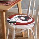 Gözlüklü Cool Japon Kadın Desenli Yuvarlak Fermuarlı Sandalye Minderi Realhomes