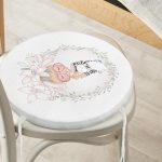 - RealHomes Yuvarlak Fermuarlı Minder - Realhomes Fashion Girl Dijital Baskılı Modern Yuvarlak Fermuarlı Sandalye Minderi Realhomes