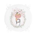 - RealHomes Yuvarlak Fermuarlı Minder - Realhomes Fashion Girl Dijital Baskılı Modern Yuvarlak Fermuarlı Sandalye Minderi Realhomes