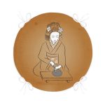 - RealHomes Yuvarlak Fermuarlı Minder - Realhomes  Geleneksel Japon Kadın Figürü Dijital Baskılı Özel Tasarım Modern Yuvarlak Fermuarlı Sandalye Minderi Realhomes