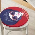 - RealHomes Yuvarlak Fermuarlı Minder - Realhomes Popart İllüstrasyon Kadın Figürlü Dijital Baskılı Özel Tasarım Modern Yuvarlak Fermuarlı Sandalye Minderi Realhomes