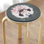 - RealHomes Yuvarlak Fermuarlı Minder - Realhomes Fashion Girl Dijital Baskılı Modern Yuvarlak Fermuarlı Sandalye Minderi Realhomes