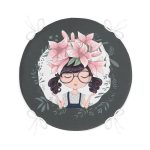 - RealHomes Yuvarlak Fermuarlı Minder - Realhomes Fashion Girl Dijital Baskılı Modern Yuvarlak Fermuarlı Sandalye Minderi Realhomes