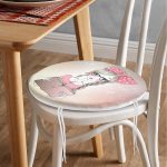 - RealHomes Yuvarlak Fermuarlı Minder - Realhomes Fashion Girl Dijital Baskılı Modern Yuvarlak Fermuarlı Sandalye Minderi Realhomes