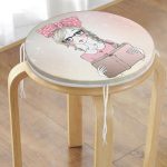 - RealHomes Yuvarlak Fermuarlı Minder - Realhomes Fashion Girl Dijital Baskılı Modern Yuvarlak Fermuarlı Sandalye Minderi Realhomes