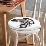 Zebra Figürlü Dijital Baskılı Modern Yuvarlak Fermuarlı Sandalye Minderi Realhomes