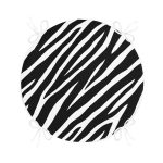 - RealHomes Yuvarlak Fermuarlı Minder - Realhomes  Zebra Derisi Desenli Dijital Baskılı Modern Yuvarlak Fermuarlı Sandalye Minderi Realhomes