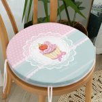 - RealHomes Yuvarlak Fermuarlı Minder - Realhomes  Cup Cake Dijital Baskılı Yuvarlak Fermuarlı Sandalye Minderi Realhomes