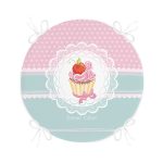 - RealHomes Yuvarlak Fermuarlı Minder - Realhomes  Cup Cake Dijital Baskılı Yuvarlak Fermuarlı Sandalye Minderi Realhomes