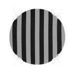 - RealHomes Yuvarlak Fermuarlı Minder - Realhomes  Siyah Gri Düz Çizgiler Özel Tasarımlı Yuvarlak Fermuarlı Sandalye Minderi Realhomes