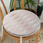 - RealHomes Yuvarlak Fermuarlı Minder - Realhomes Gri Zeminde Geometrik Desenli Dijital Baskılı Yuvarlak Fermuarlı Sandalye Minderi Realhomes