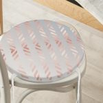 - RealHomes Yuvarlak Fermuarlı Minder - Realhomes Gri Zeminde Geometrik Desenli Dijital Baskılı Yuvarlak Fermuarlı Sandalye Minderi Realhomes