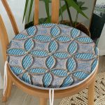 - RealHomes Yuvarlak Fermuarlı Minder - Realhomes  Kabartma Yüzey Geometrik Desenli Dijital Baskılı Yuvarlak Fermuarlı Sandalye Minderi Realhomes