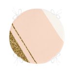 - RealHomes Yuvarlak Fermuarlı Minder - Realhomes  Pembe Krem Gold Motifli Dijital Baskılı Modern Yuvarlak Fermuarlı Sandalye Minderi Realhomes