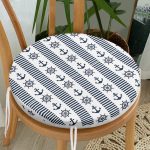 - RealHomes Yuvarlak Fermuarlı Minder - Realhomes Lacivert Denizci Motifleri Dijital Baskılı Yuvarlak Fermuarlı Sandalye Minderi Realhomes