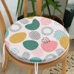 - RealHomes Yuvarlak Fermuarlı Minder - Realhomes  Sanatsal Modern Tasarımlı Dijital Baskılı Modern Yuvarlak Fermuarlı Sandalye Minderi Realhomes