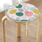 - RealHomes Yuvarlak Fermuarlı Minder - Realhomes  Sanatsal Modern Tasarımlı Dijital Baskılı Modern Yuvarlak Fermuarlı Sandalye Minderi Realhomes