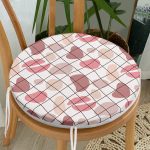 - RealHomes Yuvarlak Fermuarlı Minder - Realhomes Renkli Bohem Zeminli Kare Çizgiler Dijital Baskılı Modern Yuvarlak Fermuarlı Sandalye Minderi Realhomes
