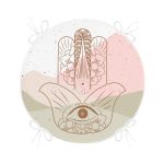 Fatma Ana Eli Motifli Dijital Baskılı Modern Yuvarlak Fermuarlı Sandalye Minderi Realhomes