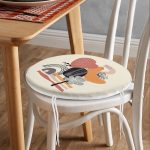 - RealHomes Yuvarlak Fermuarlı Minder - Realhomes  Modern Tasarımlı Bohem Çizimli Dijital Baskılı Modern Yuvarlak Fermuarlı Sandalye Minderi Realhomes