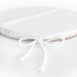 - RealHomes Yuvarlak Fermuarlı Minder - Realhomes  Pastel Renkli Zemin Üzerine Onedraw Yaprak Çizimli Dijital Baskılı Modern Yuvarlak Fermuarlı Sandalye Minderi Realhomes