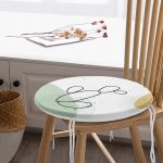 - RealHomes Yuvarlak Fermuarlı Minder - Realhomes  Soft Renkli Onedraw Çizimli Dijital Baskılı Modern Yuvarlak Fermuarlı Sandalye Minderi Realhomes