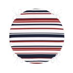 - RealHomes Yuvarlak Fermuarlı Minder - Realhomes  Beyaz Zeminde Renkli Çizgi Detaylı Dijital Baskılı Modern Yuvarlak Fermuarlı Sandalye Minderi Realhomes