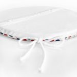 Bordo Lacivert Puantiyeli Dijital Baskılı Modern Yuvarlak Fermuarlı Sandalye Minderi Realhomes