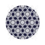 - RealHomes Yuvarlak Fermuarlı Minder - Realhomes Beyaz Zeminli Soft Renkli Yapraklı Dijital Baskılı Modern Yuvarlak Fermuarlı Sandalye Minderi Realhomes