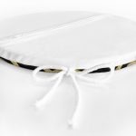 Siyah Zeminde Gold Kalp Desenli Dijital Baskılı Modern Yuvarlak Fermuarlı Sandalye Minderi Realhomes