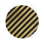 Siyah Zeminde Happy Birthday Gold Yazılı Dijital Baskılı Modern Yuvarlak Fermuarlı Sandalye Minderi Realhomes