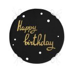 - RealHomes Yuvarlak Fermuarlı Minder - Realhomes Siyah Zeminde Gold Yıldız Desenli Dijital Baskılı Modern Yuvarlak Fermuarlı Sandalye Minderi Realhomes