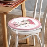 - RealHomes Yuvarlak Fermuarlı Minder - Realhomes  Fashion Girl Dijital Baskılı Modern Yuvarlak Fermuarlı Sandalye Minderi Realhomes