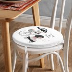 - RealHomes Yuvarlak Fermuarlı Minder - Realhomes Fashion Girl Dijital Baskılı Modern Yuvarlak Fermuarlı Sandalye Minderi Realhomes