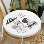 - RealHomes Yuvarlak Fermuarlı Minder - Realhomes Fashion Girl Dijital Baskılı Modern Yuvarlak Fermuarlı Sandalye Minderi Realhomes