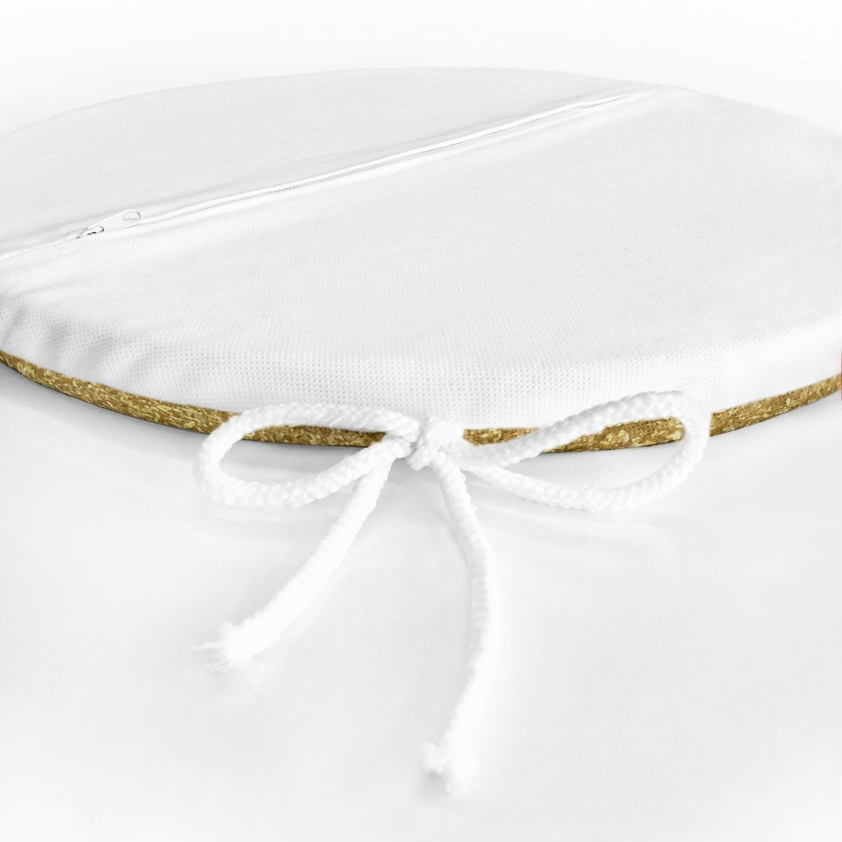 Gold Zeminde Merry Christmas Yazılı Dijital Baskılı Modern Yuvarlak Fermuarlı Sandalye Minderi Realhomes