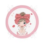 Fashion Girl Dijital Baskılı Modern Yuvarlak Fermuarlı Sandalye Minderi Realhomes