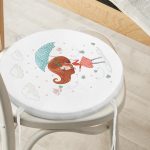 - RealHomes Yuvarlak Fermuarlı Minder - Realhomes Realhomes Fashion Girl Dijital Baskılı Modern Yuvarlak Fermuarlı Sandalye Minderi Realhomes