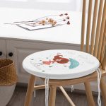 - RealHomes Yuvarlak Fermuarlı Minder - Realhomes Realhomes Fashion Girl Dijital Baskılı Modern Yuvarlak Fermuarlı Sandalye Minderi Realhomes