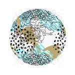 - RealHomes Yuvarlak Fermuarlı Minder - Realhomes  Renkli Zemin Üzerinde Onedraw Çizimli Dijital Baskılı Modern Yuvarlak Fermuarlı Sandalye Minderi Realhomes