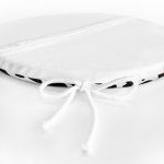 - RealHomes Yuvarlak Fermuarlı Minder - Realhomes  Beyaz Zemin Üzerinde Siyah Puantiye Desenli Dijital Baskılı Modern Yuvarlak Fermuarlı Sandalye Minderi Realhomes