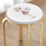 - RealHomes Yuvarlak Fermuarlı Minder - Realhomes  Fashion Girl Dijital Baskılı Modern Yuvarlak Fermuarlı Sandalye Minderi Realhomes